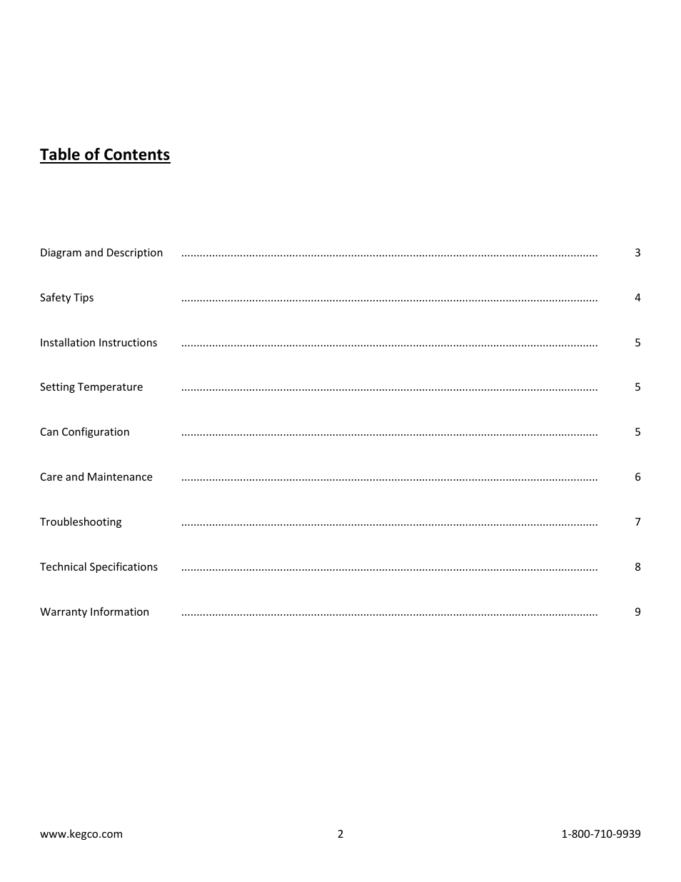Kegco CBC-101-SSC User Manual | Page 2 / 9