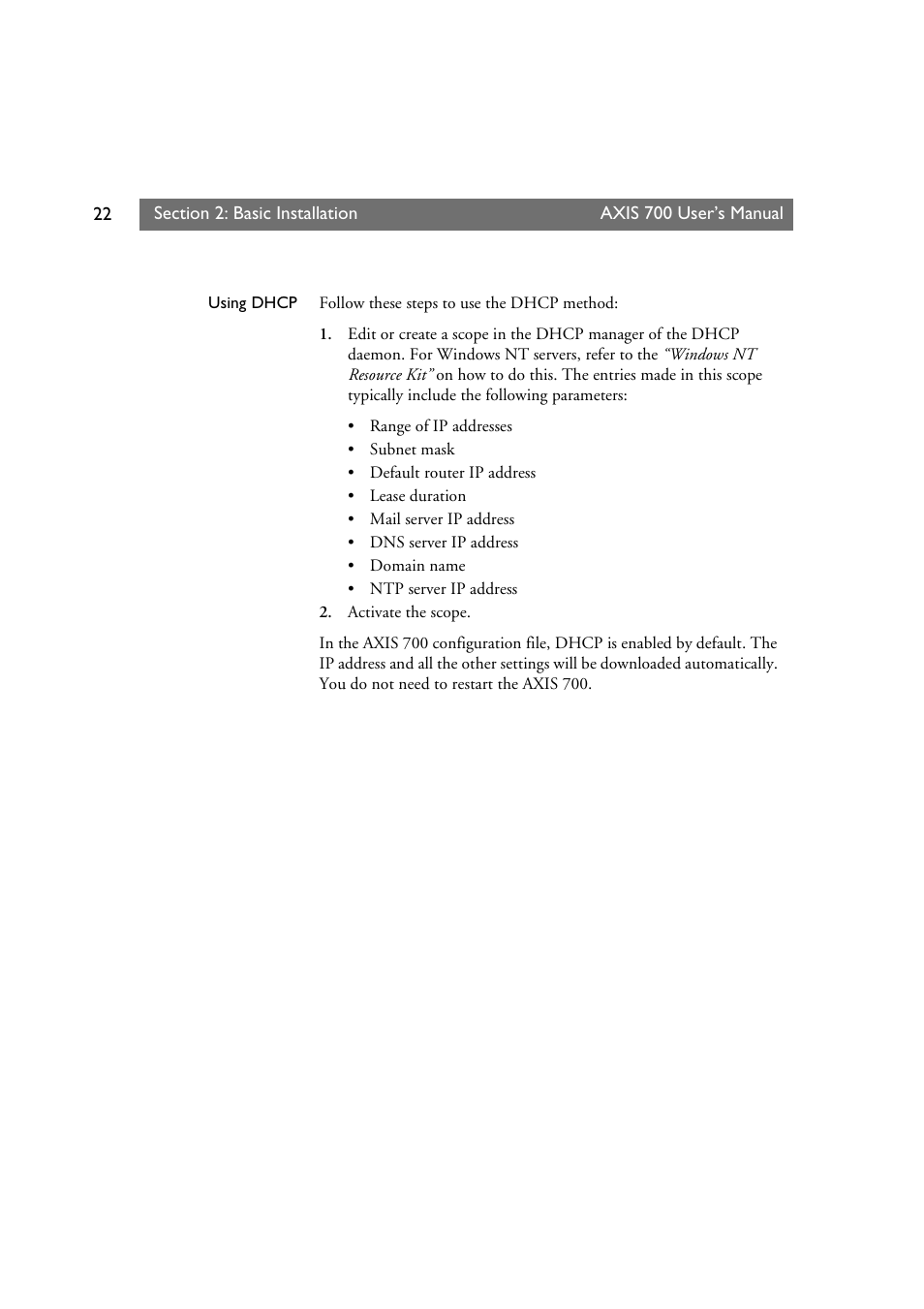 Axis Communications Axis Network Scan Server 700 User Manual | Page 23 / 104