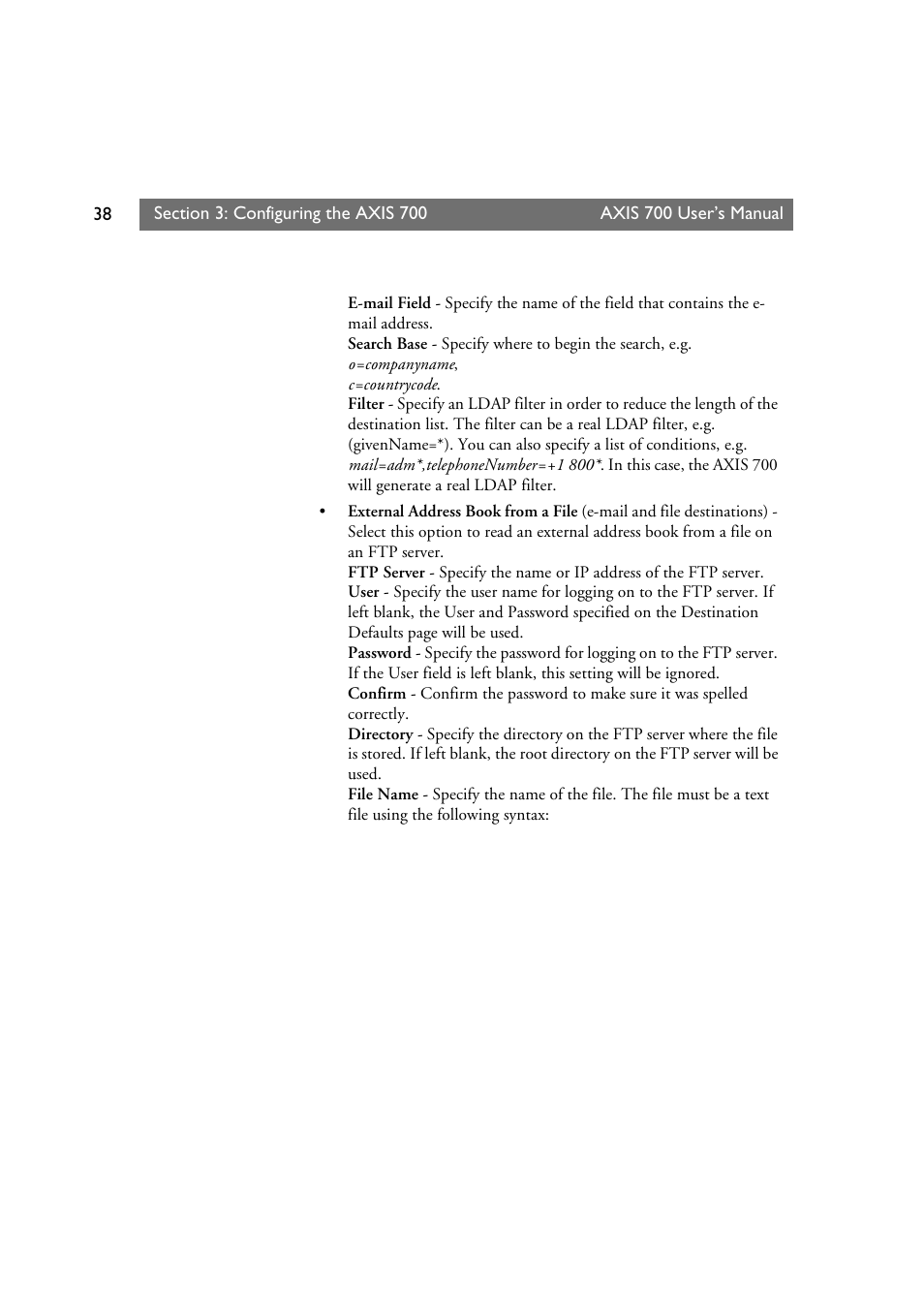 Axis 700 user’s manual | Axis Communications Axis Network Scan Server 700 User Manual | Page 39 / 104