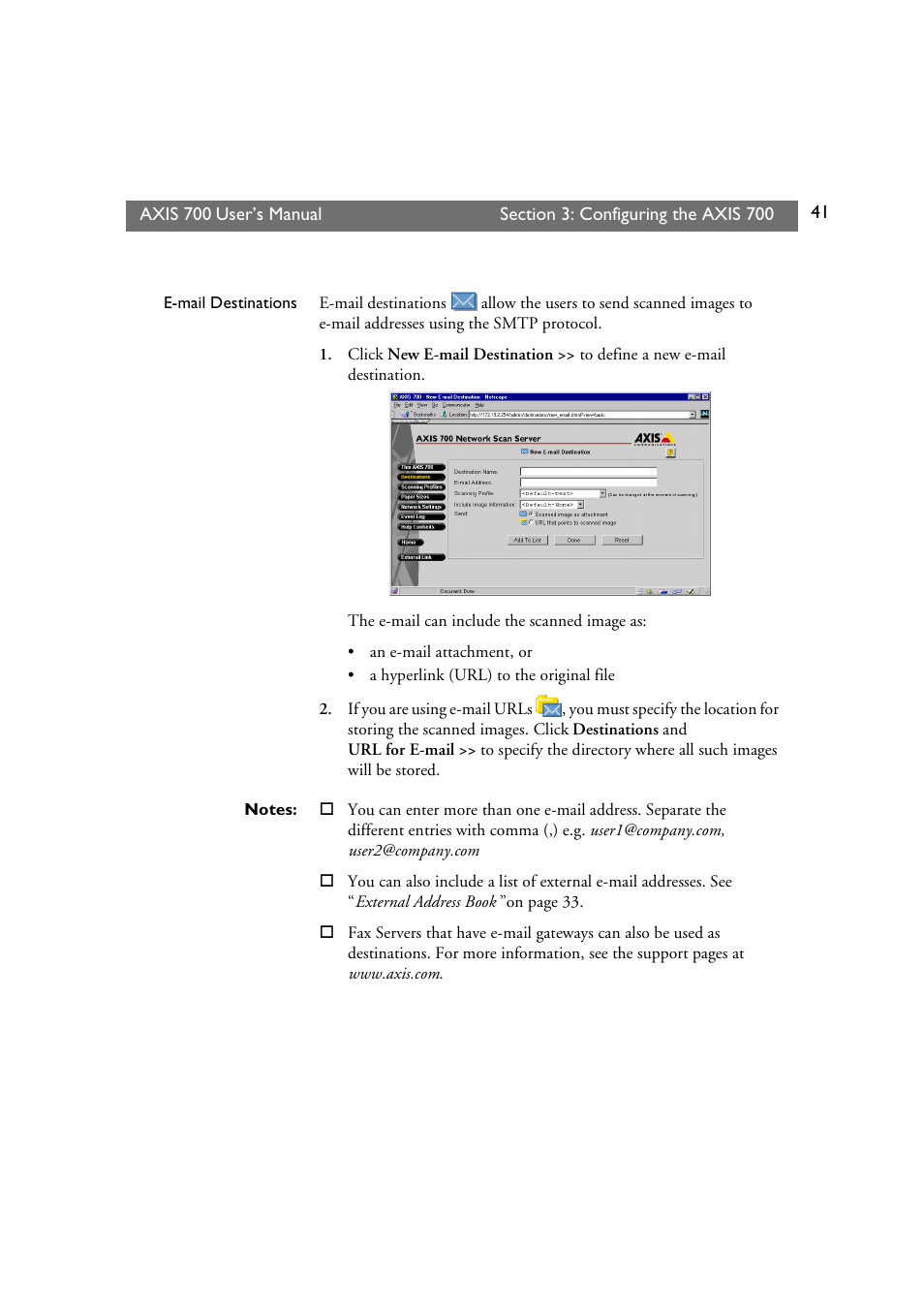 Axis Communications Axis Network Scan Server 700 User Manual | Page 42 / 104