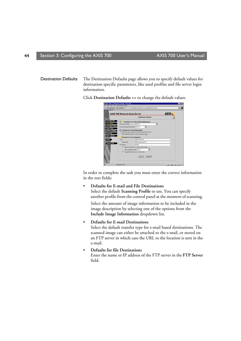 Axis Communications Axis Network Scan Server 700 User Manual | Page 45 / 104