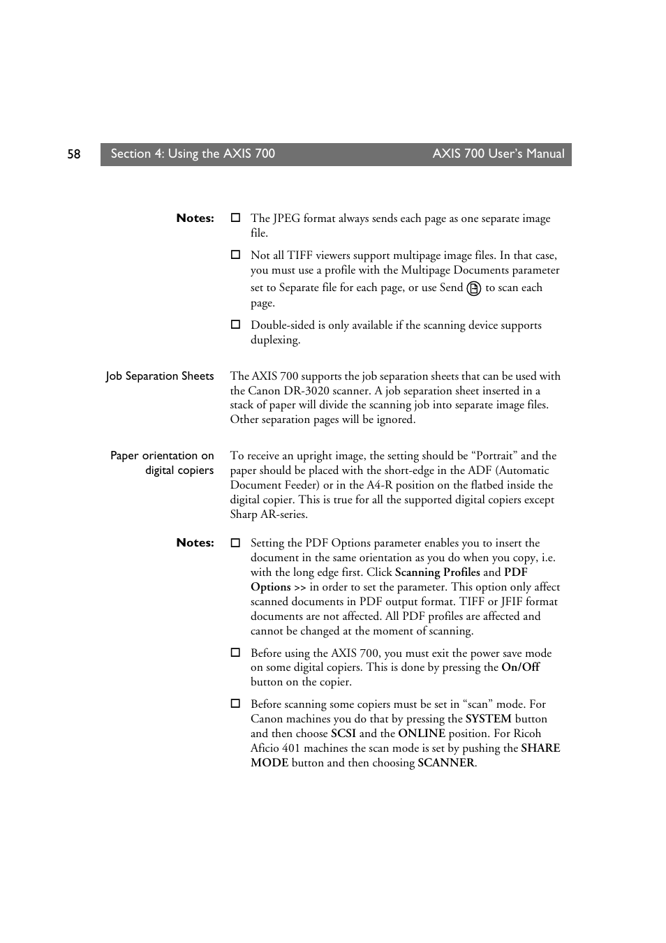 Axis Communications Axis Network Scan Server 700 User Manual | Page 59 / 104