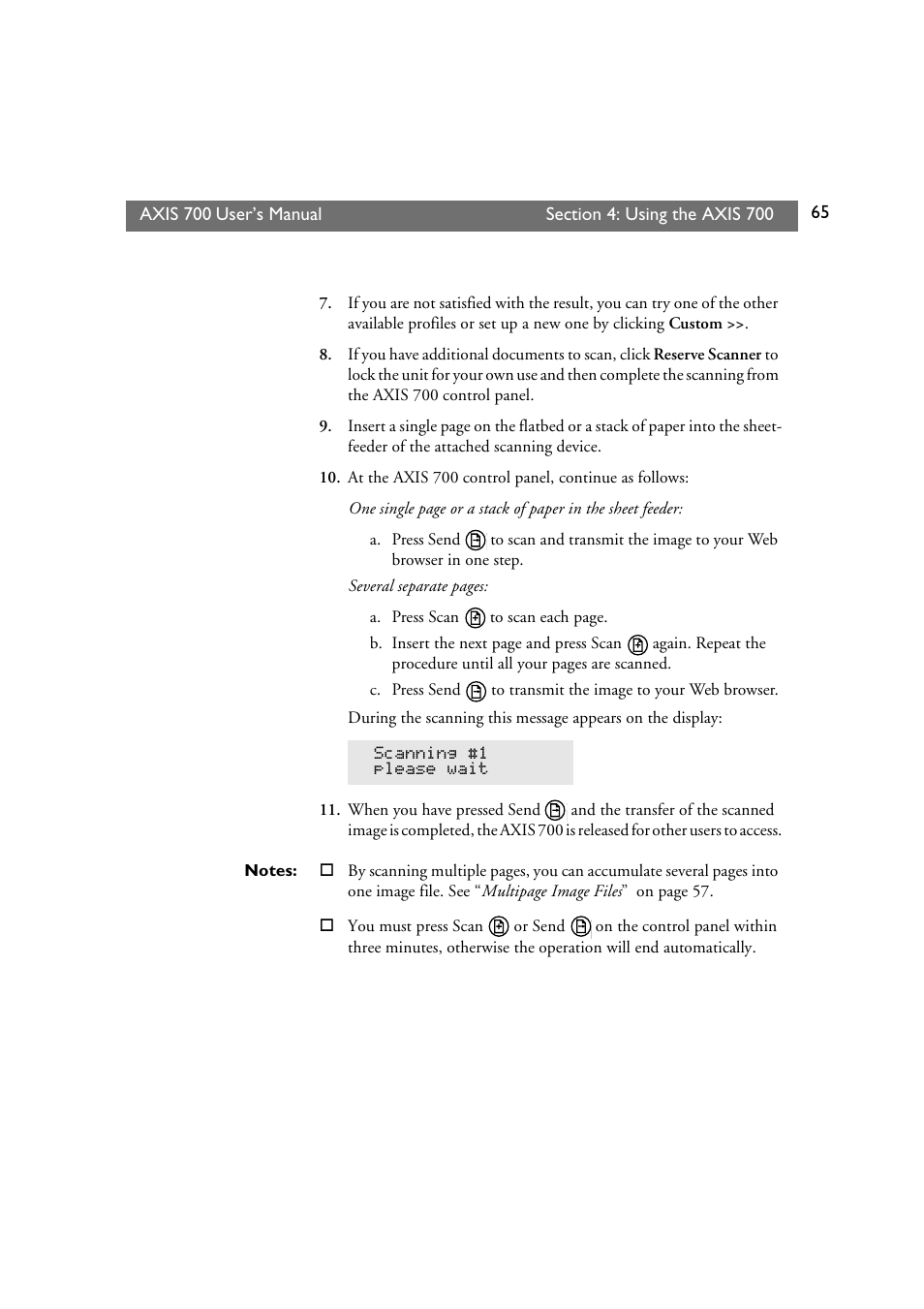 Axis Communications Axis Network Scan Server 700 User Manual | Page 66 / 104