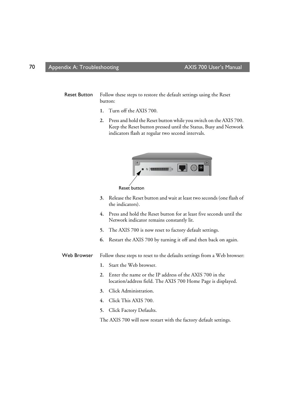 Axis Communications Axis Network Scan Server 700 User Manual | Page 71 / 104