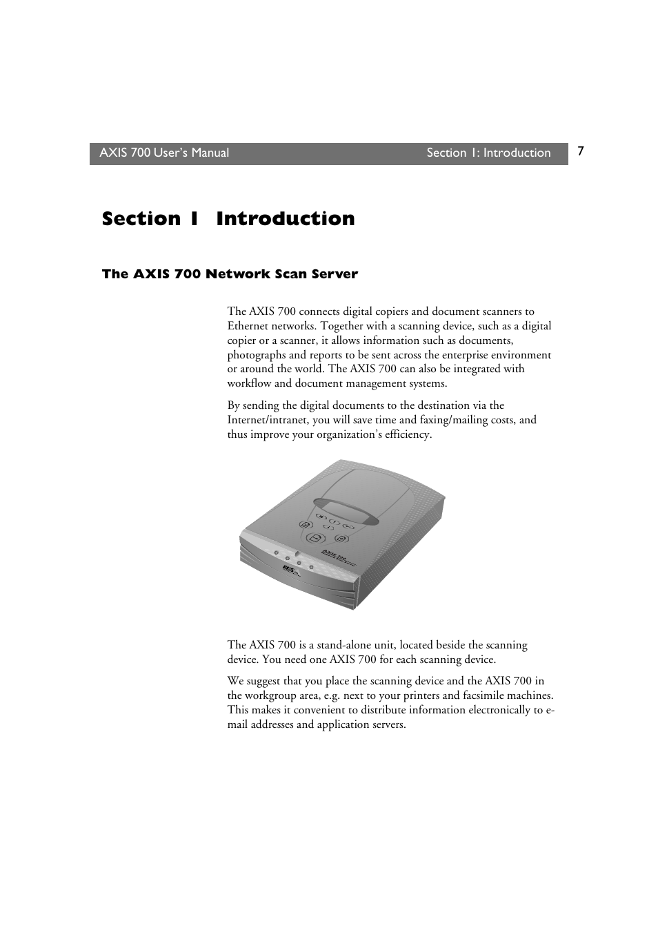 Axis Communications Axis Network Scan Server 700 User Manual | Page 8 / 104