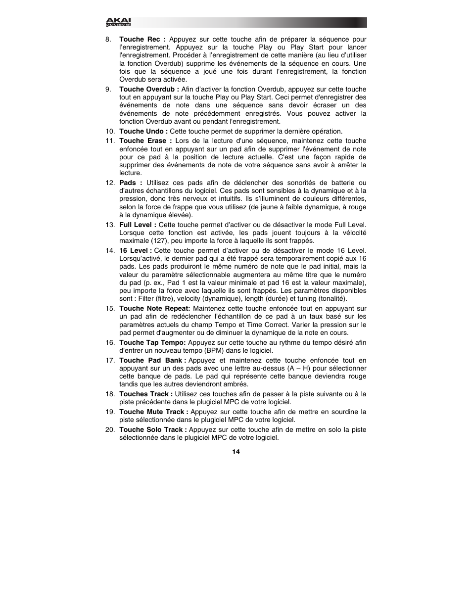 Akai MPC Element User Manual | Page 14 / 24