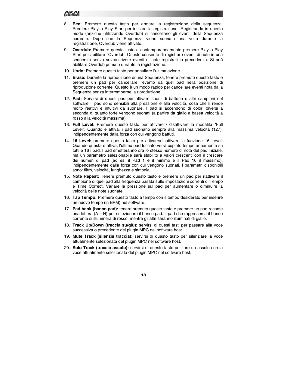 Akai MPC Element User Manual | Page 18 / 24