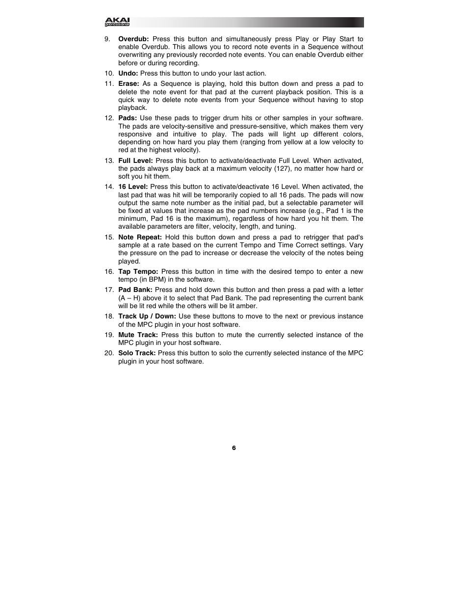 Akai MPC Element User Manual | Page 6 / 24