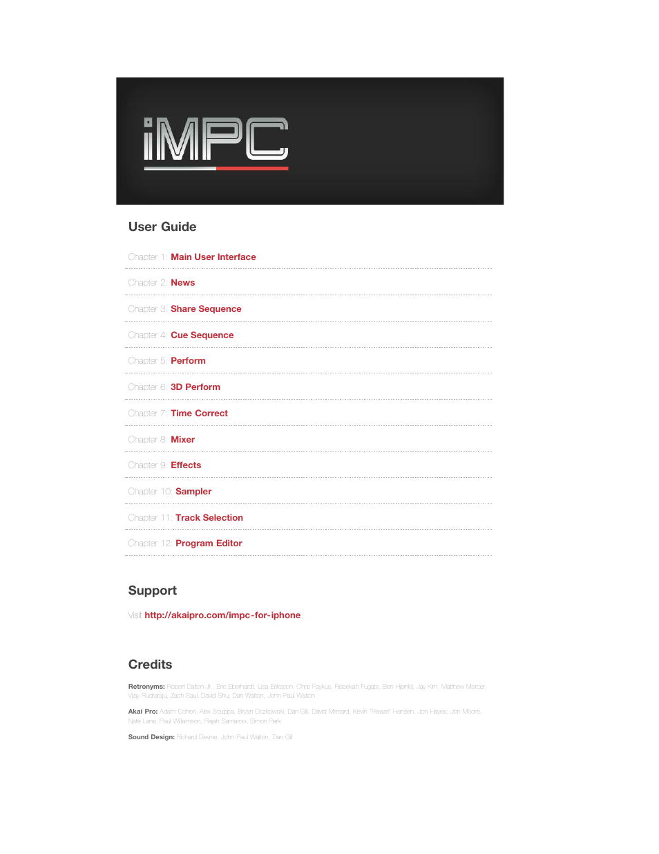 Akai iMPC for-iPhone User Manual | 15 pages