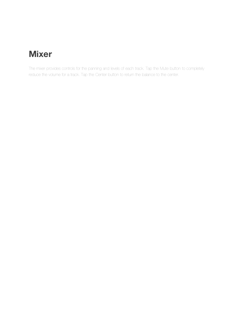 Impc iphone user guide: left boundary swipe, Mixer | Akai iMPC for-iPhone User Manual | Page 10 / 15