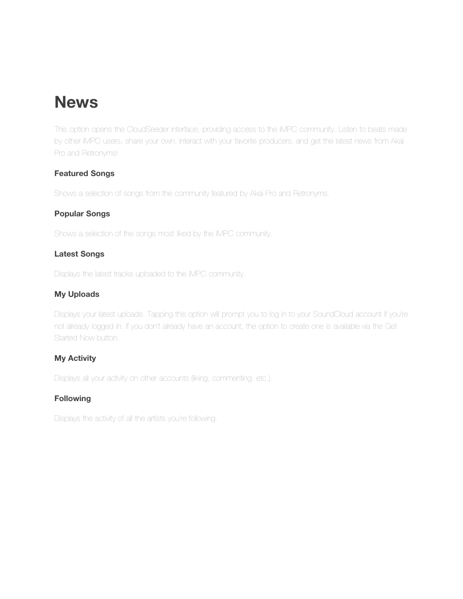 Http://retronyms.com/impc/userguide/news.html, News | Akai iMPC for-iPhone User Manual | Page 4 / 15