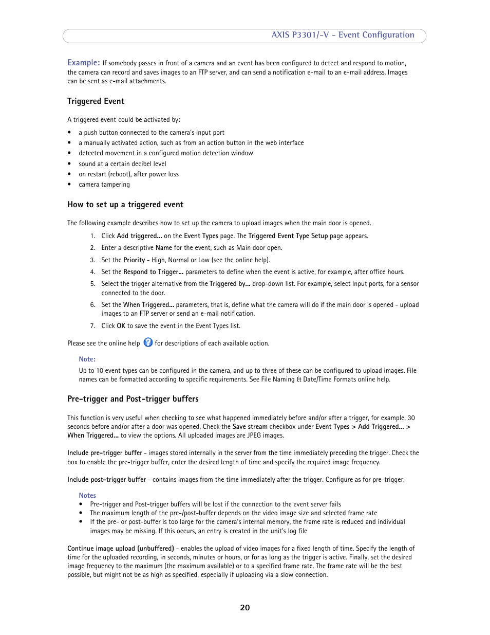 Axis Communications Fixed Dome Network Camera AXIS P3301-V User Manual | Page 20 / 50