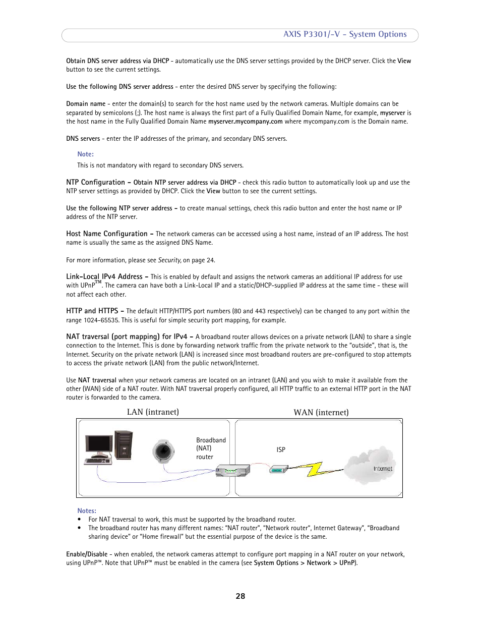 Axis Communications Fixed Dome Network Camera AXIS P3301-V User Manual | Page 28 / 50