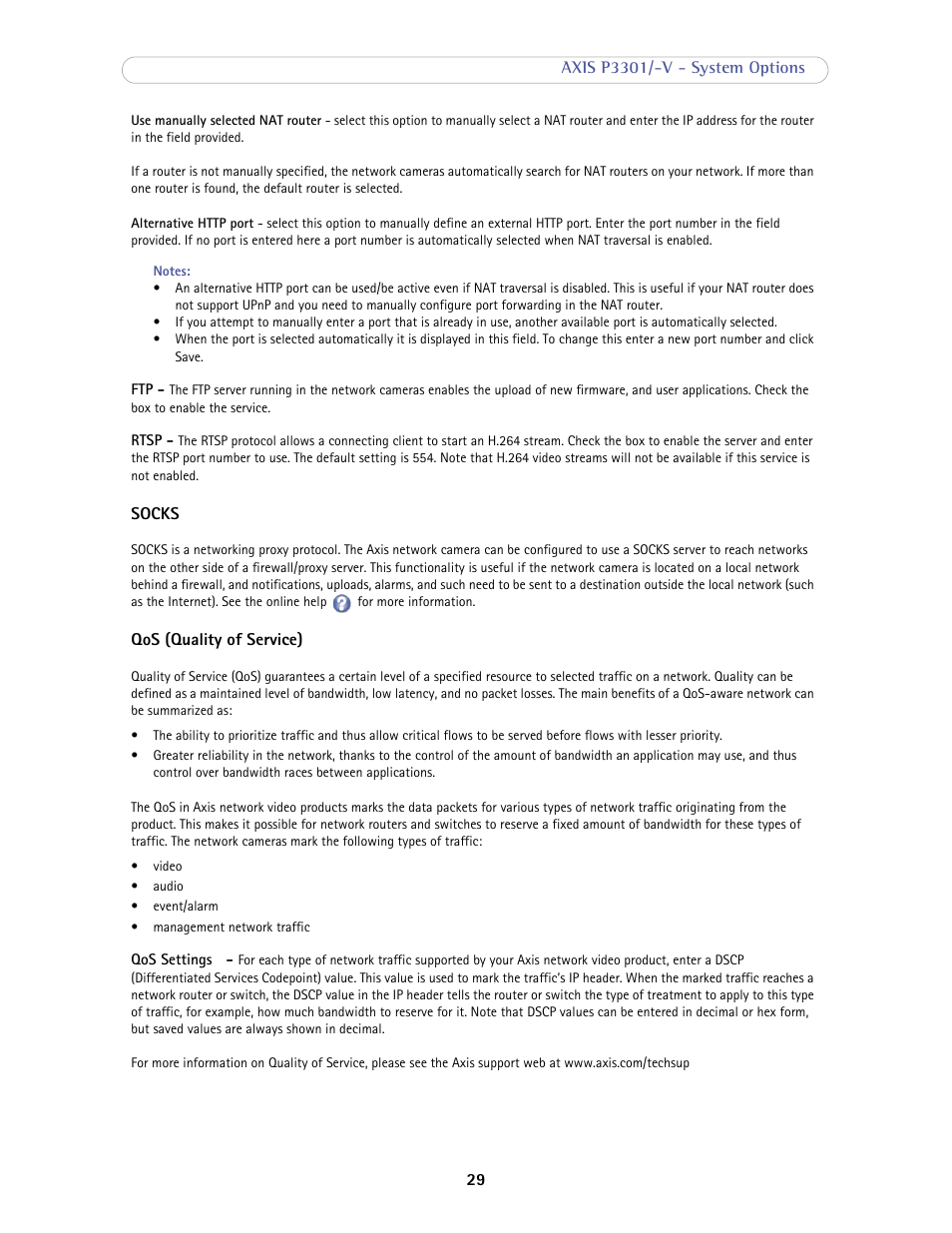 Axis Communications Fixed Dome Network Camera AXIS P3301-V User Manual | Page 29 / 50