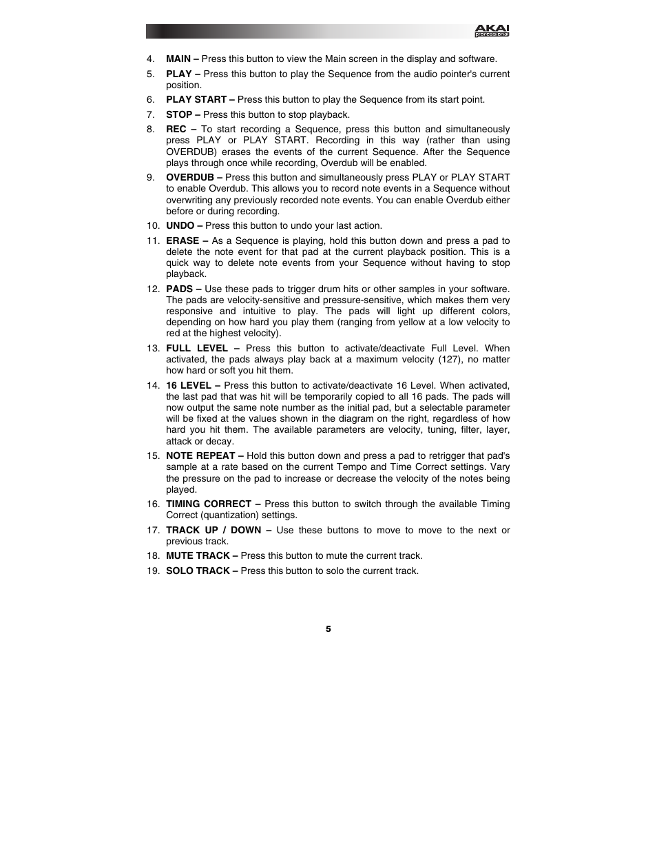 Akai mpc_fly User Manual | Page 5 / 20