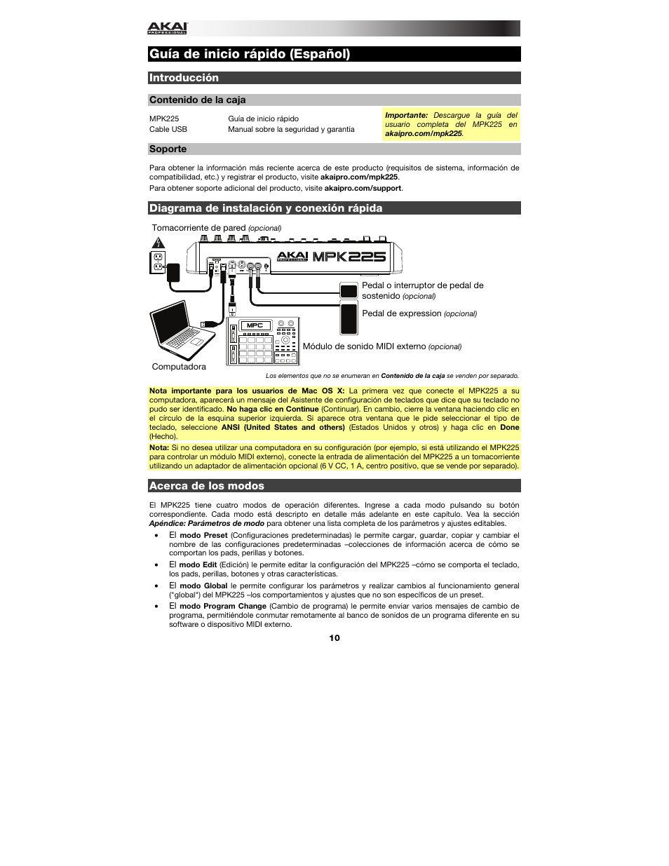 Akai MPK225 User Manual | Page 10 / 44