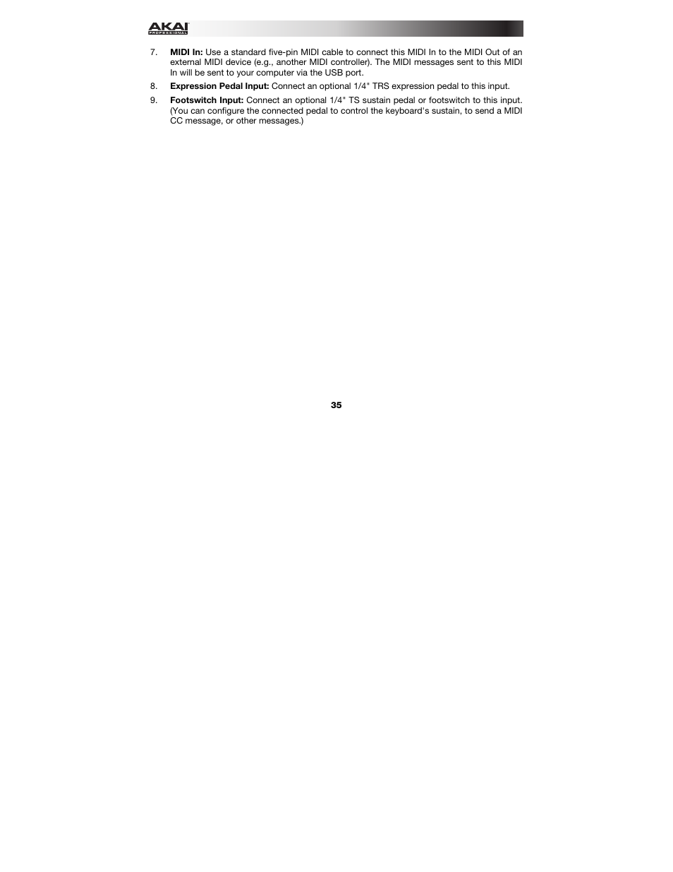 Akai MPK261 User Manual | Page 35 / 46