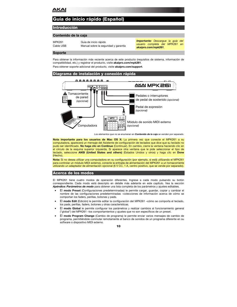 Akai MPK261 User Manual | Page 10 / 44