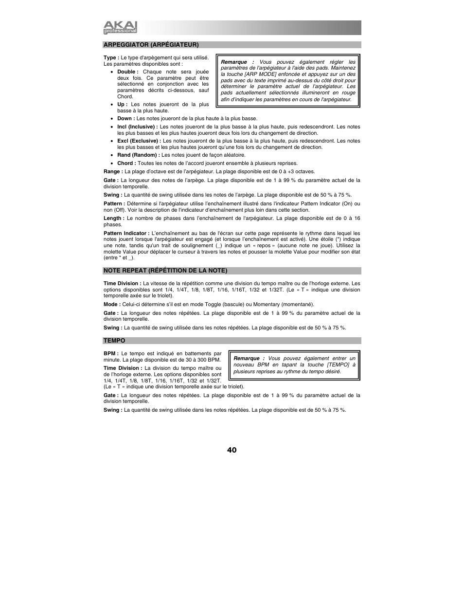 Akai max49 User Manual | Page 40 / 88