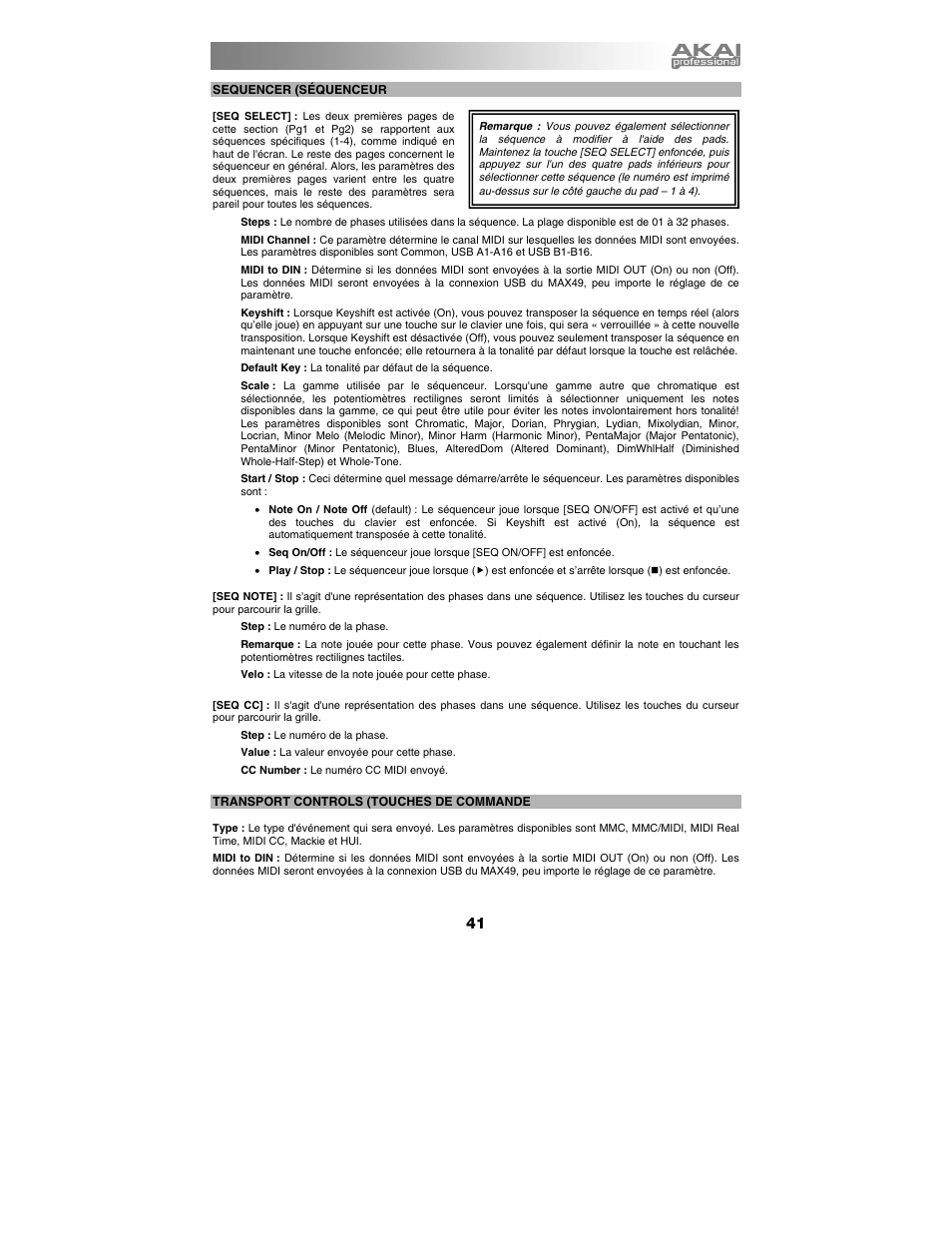 Akai max49 User Manual | Page 41 / 88