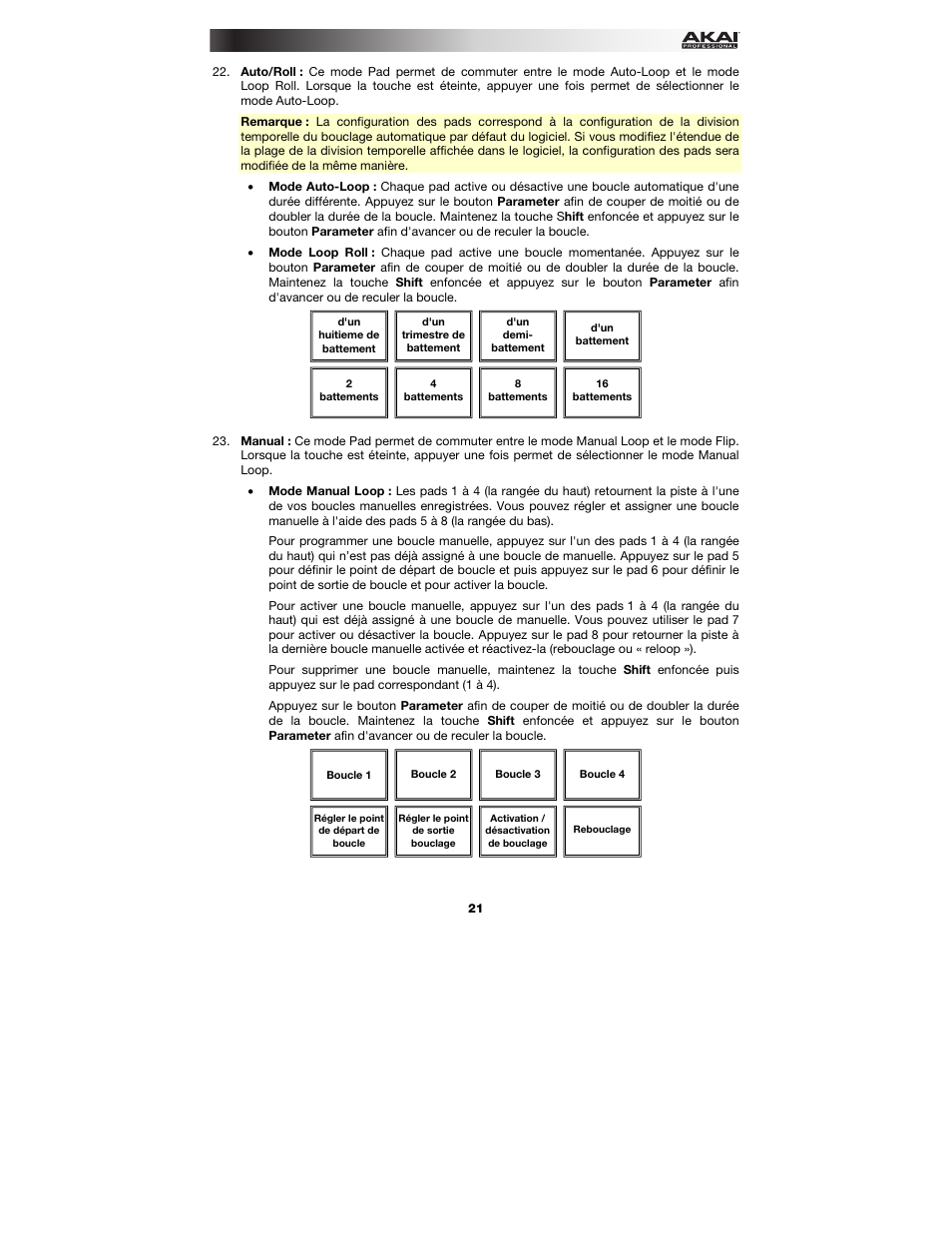Akai AFX User Manual | Page 21 / 40