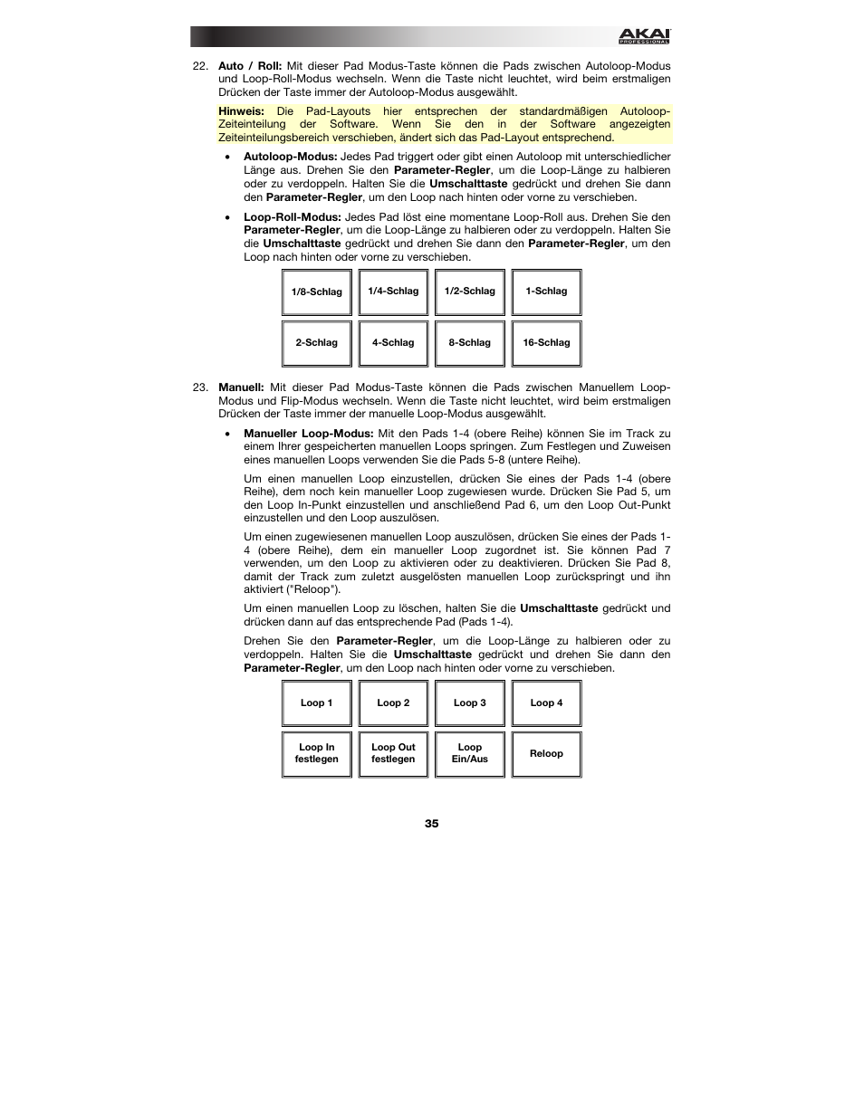 Akai AFX User Manual | Page 35 / 40