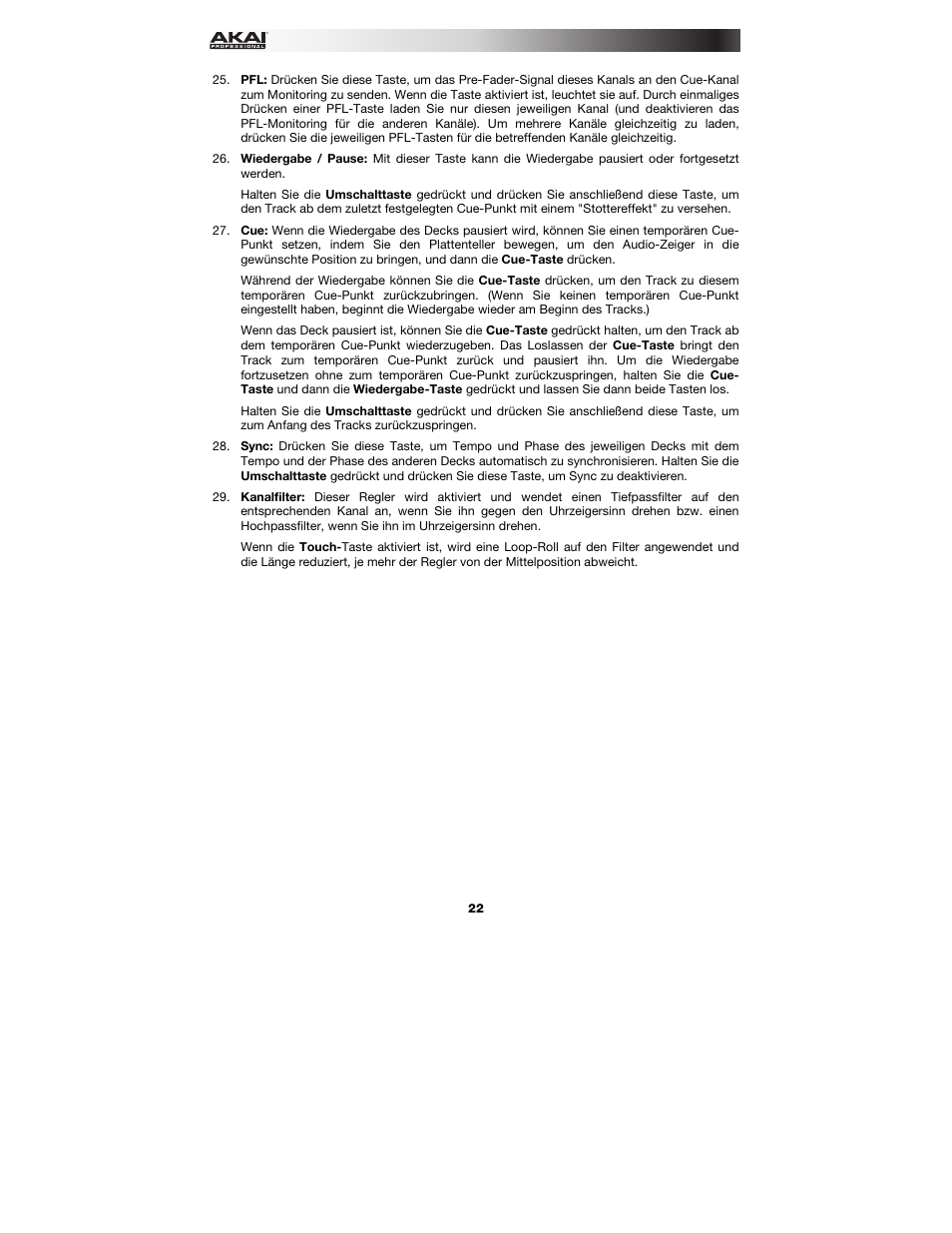 Akai AMX User Manual | Page 22 / 24