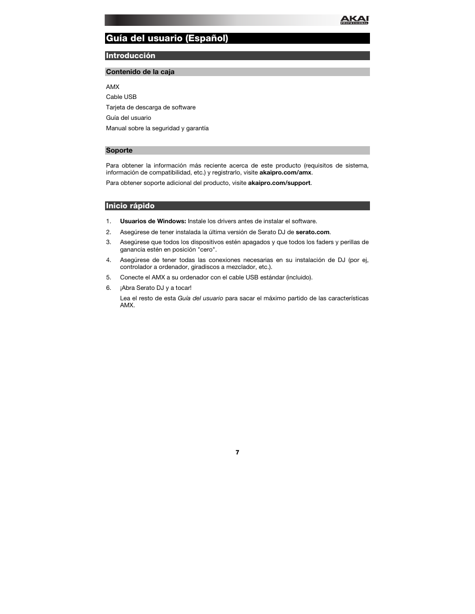 Akai AMX User Manual | Page 7 / 24