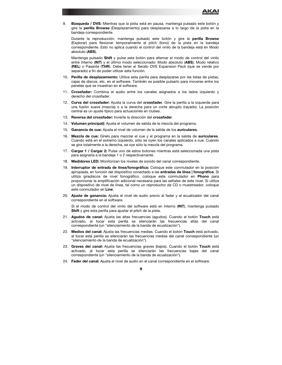 Akai AMX User Manual | Page 9 / 24