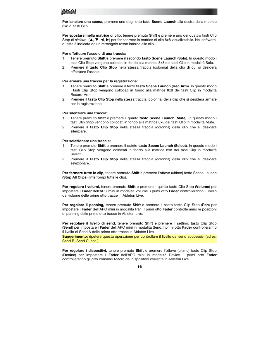 Akai APC mini User Manual | Page 16 / 24