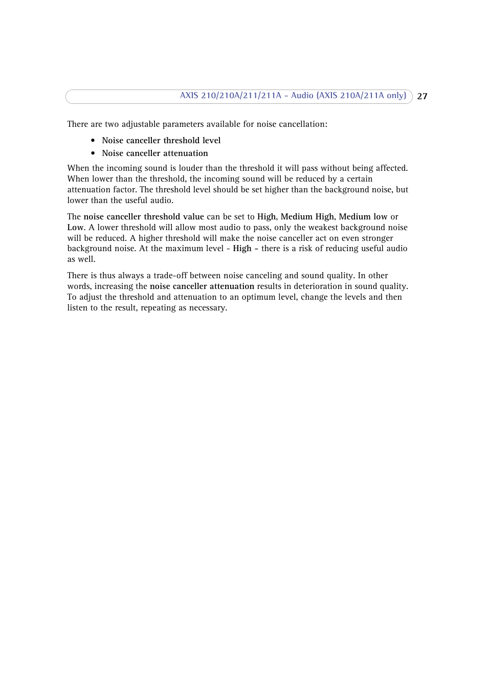 Axis Communications 210 User Manual | Page 27 / 66