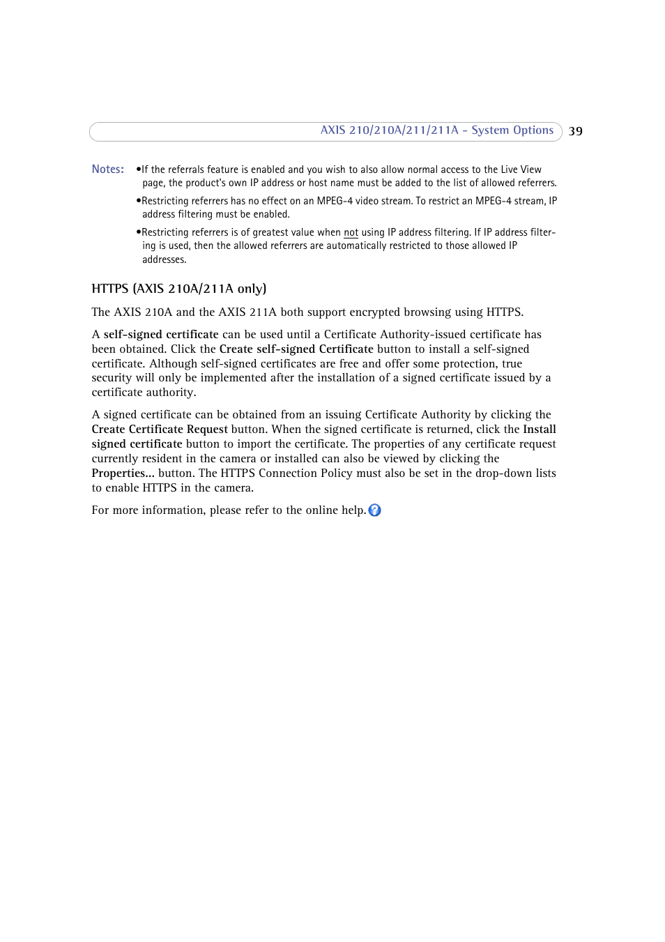 Axis Communications 210 User Manual | Page 39 / 66