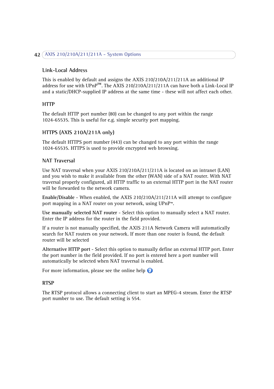 Axis Communications 210 User Manual | Page 42 / 66