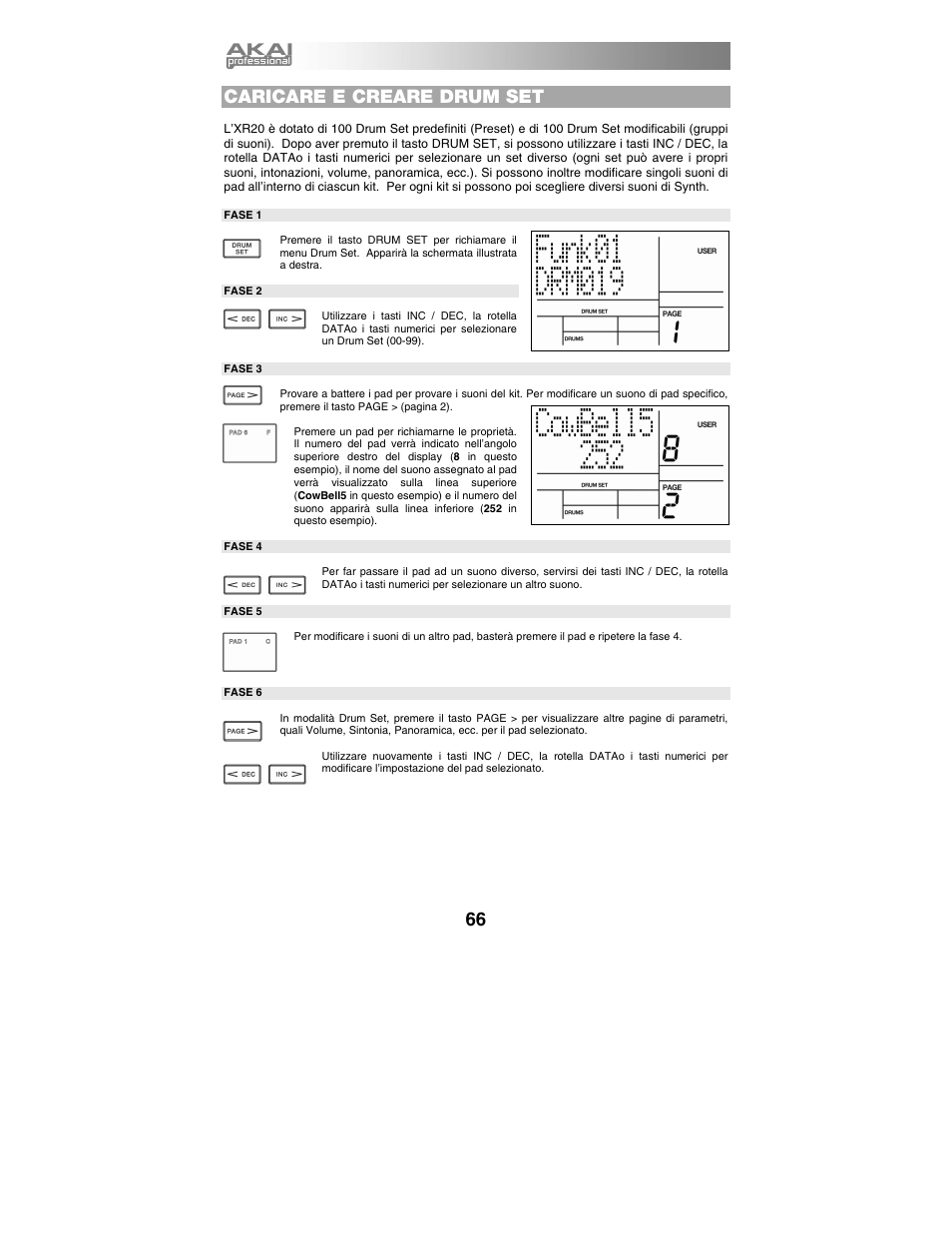 Caricare e creare drum set | Akai xr20 User Manual | Page 68 / 76