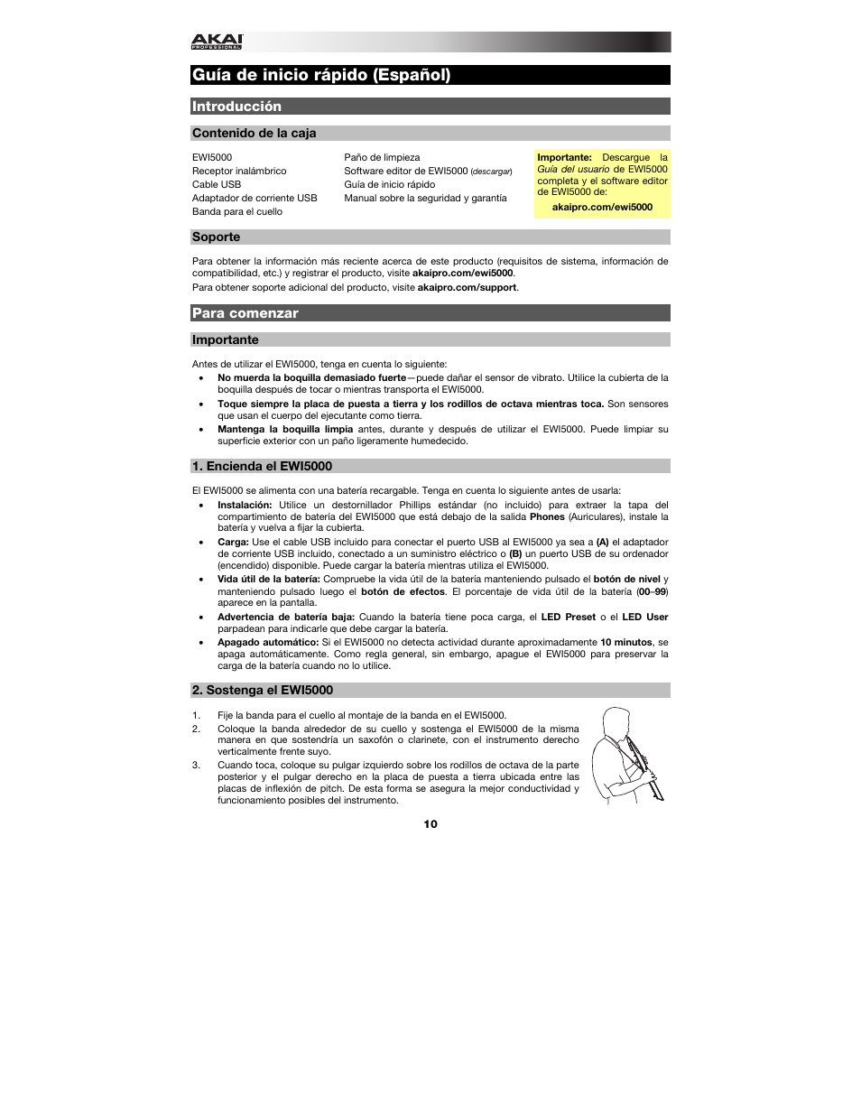 Akai EWI5000 User Manual | Page 10 / 40