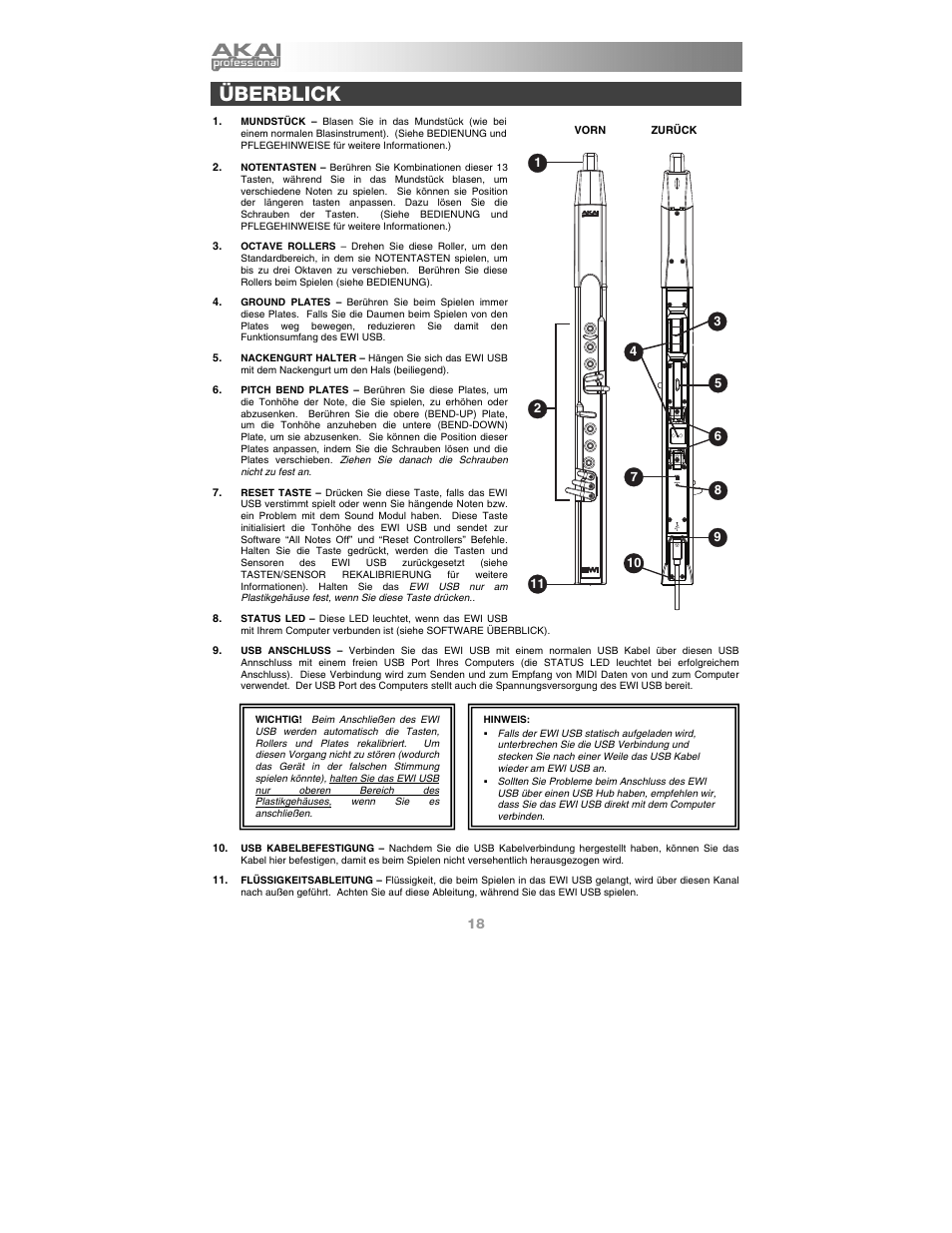 Überblick | Akai ewi_usb User Manual | Page 20 / 32