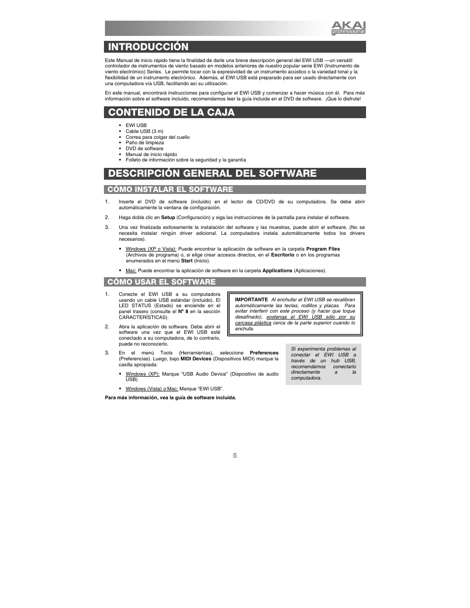 Akai ewi_usb User Manual | Page 7 / 32