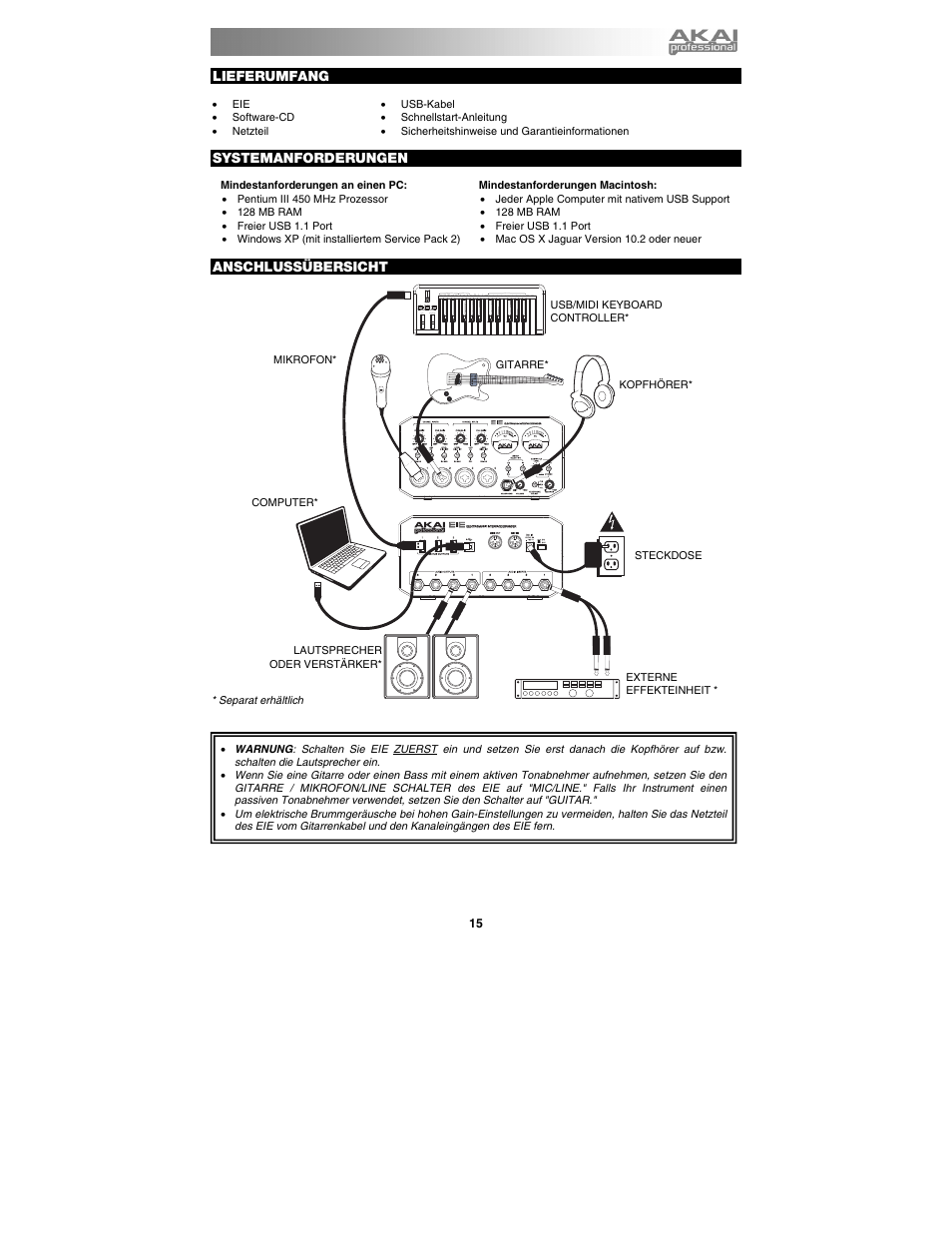 Akai eie User Manual | Page 15 / 20