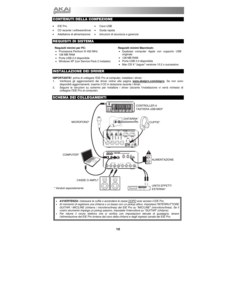 Akai eie_pro User Manual | Page 12 / 20