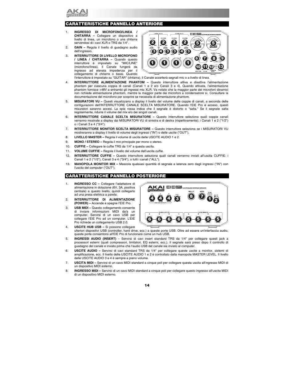 Akai eie_pro User Manual | Page 14 / 20