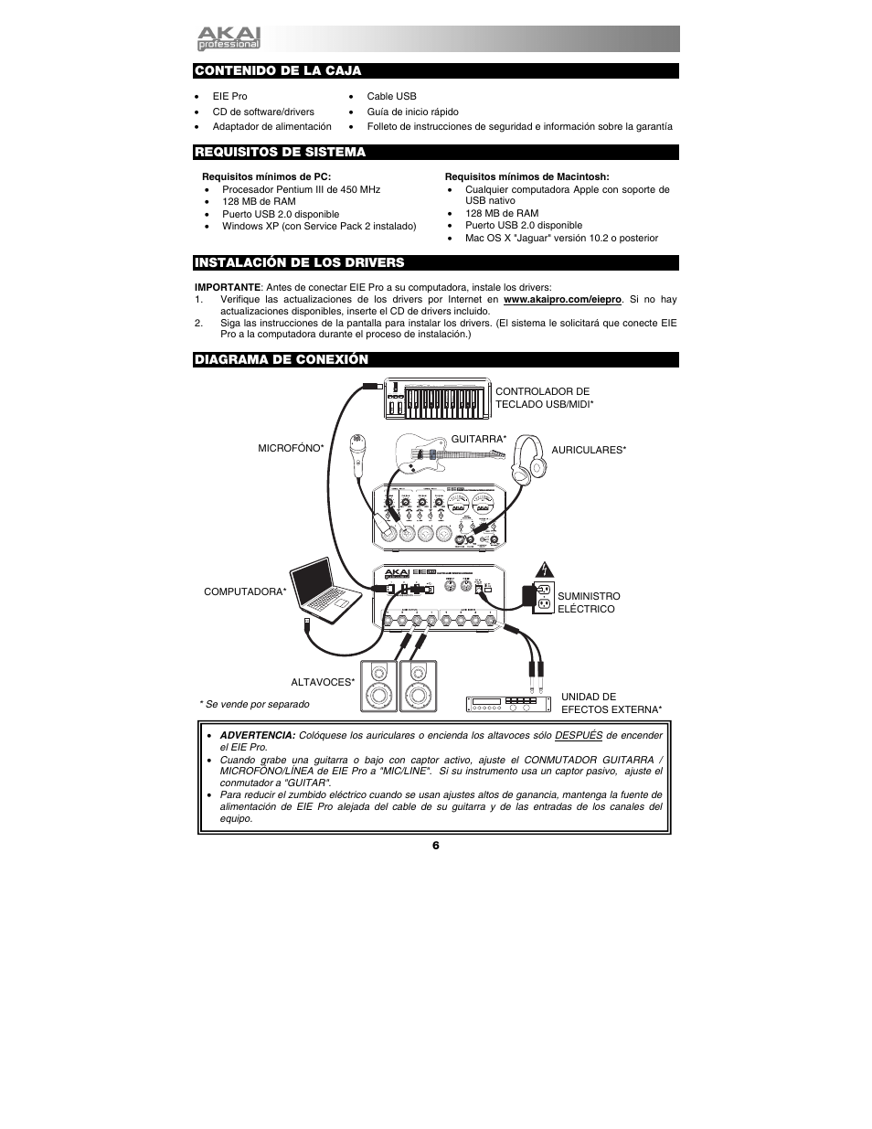 Akai eie_pro User Manual | Page 6 / 20
