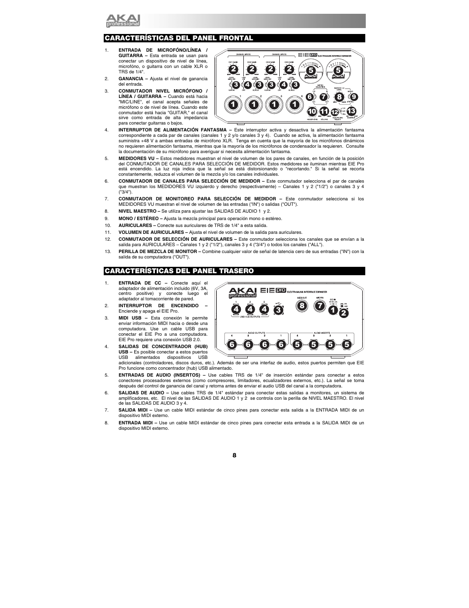 Akai eie_pro User Manual | Page 8 / 20