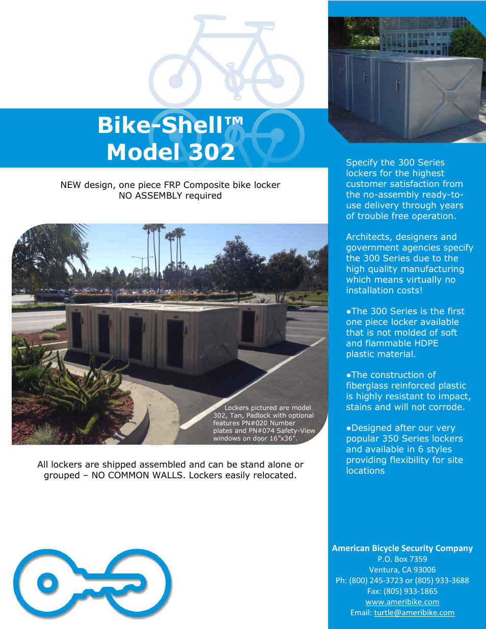 American Bicycle Security Company 302 User Manual | 4 pages