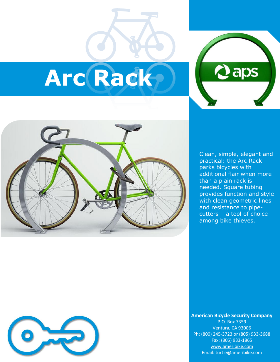 American Bicycle Security Company Arc Rack User Manual | 4 pages