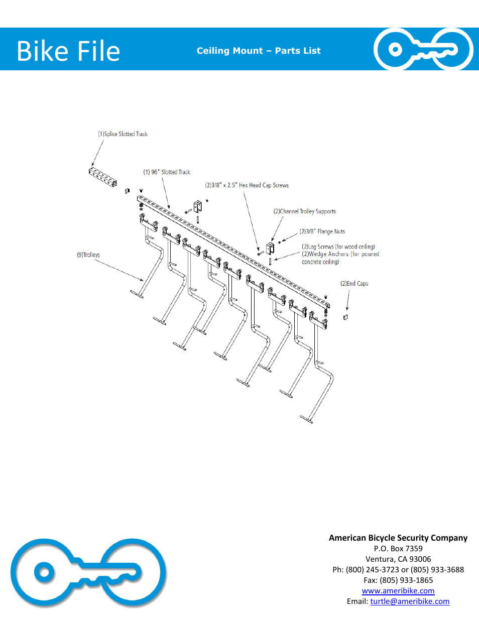 Bike file | American Bicycle Security Company Bike File Rack User Manual | Page 3 / 8