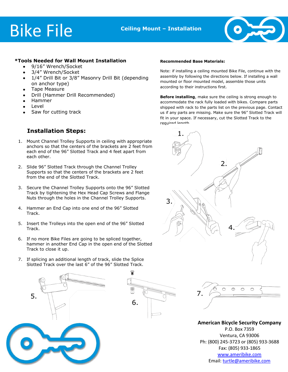 Bike file | American Bicycle Security Company Bike File Rack User Manual | Page 4 / 8