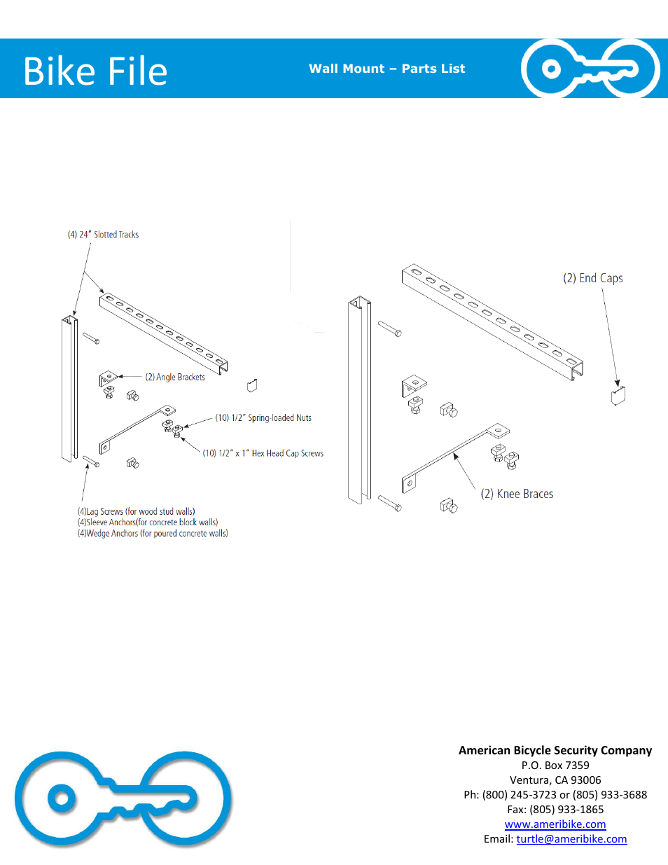 Bike file | American Bicycle Security Company Bike File Rack User Manual | Page 5 / 8