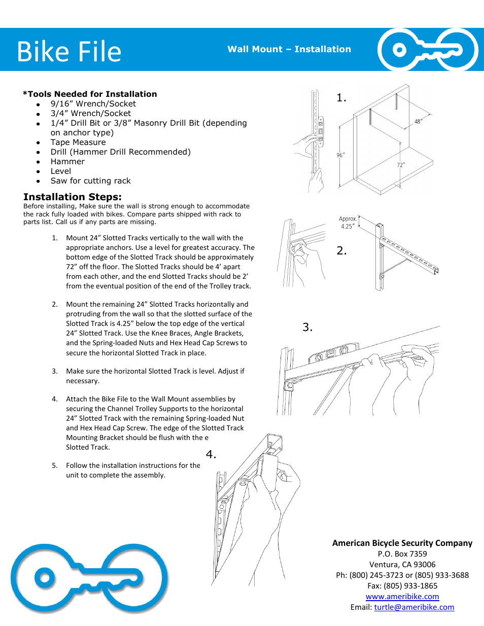 Bike file | American Bicycle Security Company Bike File Rack User Manual | Page 6 / 8