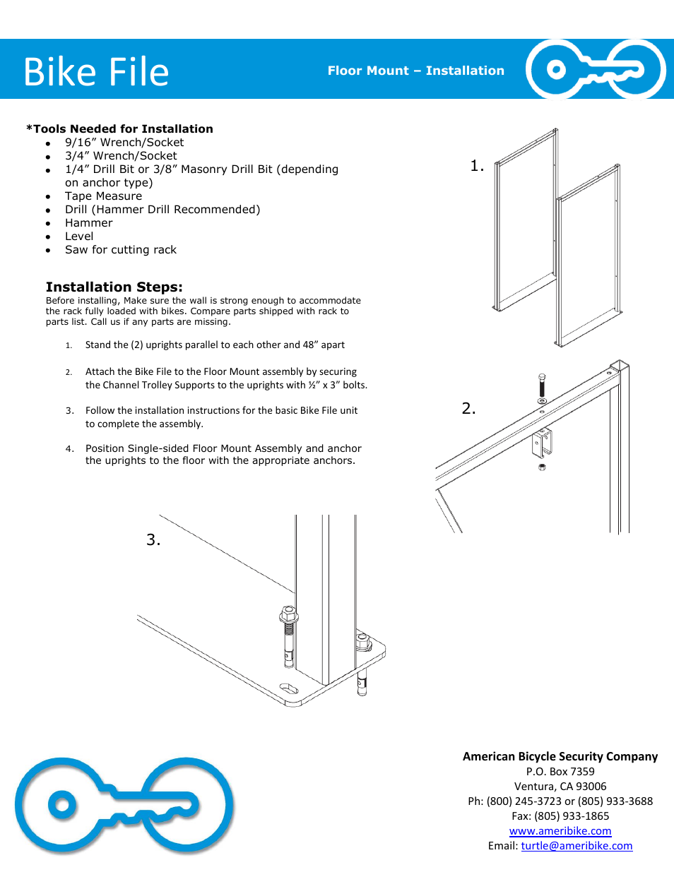 Bike file | American Bicycle Security Company Bike File Rack User Manual | Page 8 / 8