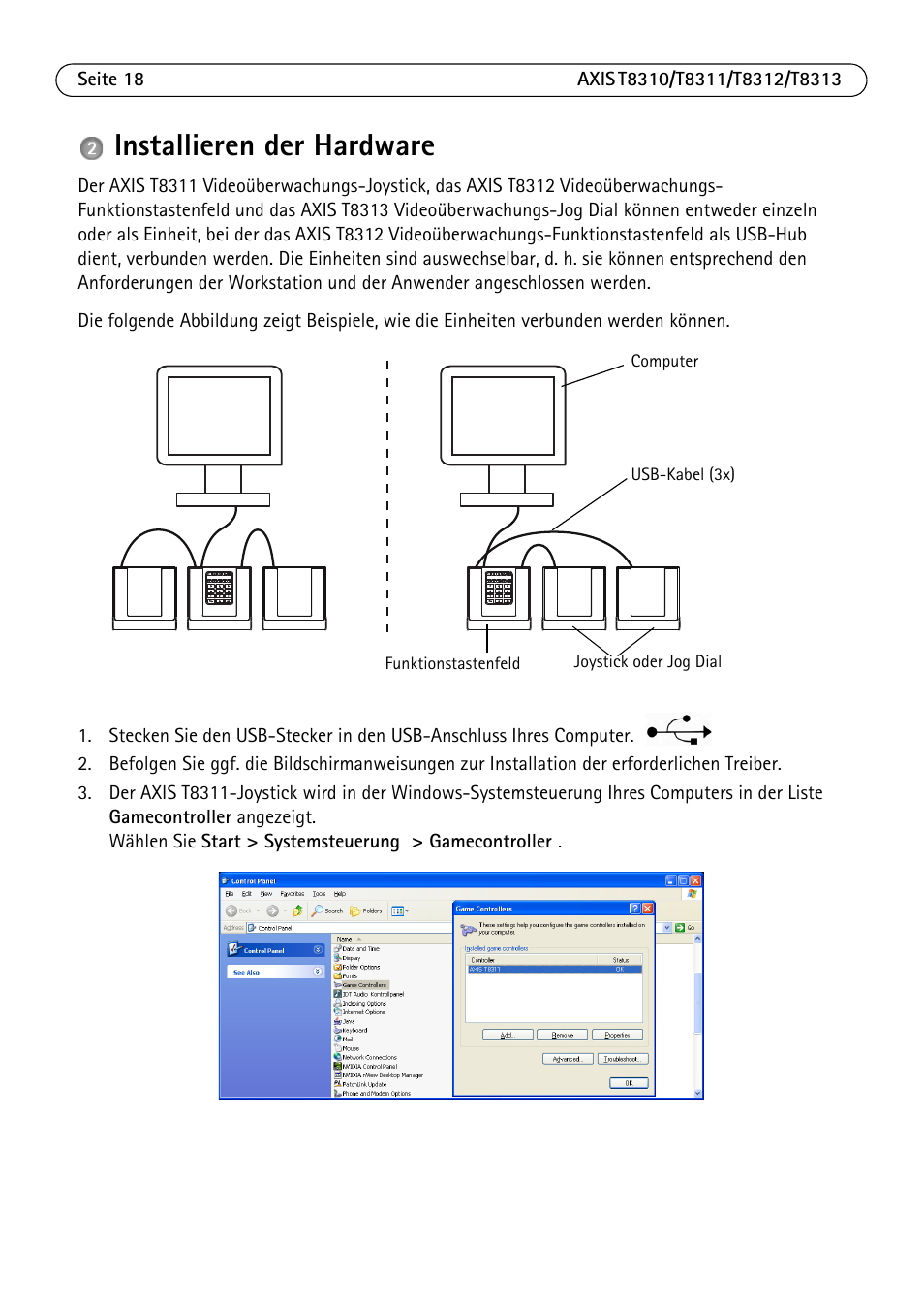 Installieren der hardware | Axis Communications AXIS T8313 User Manual | Page 18 / 34